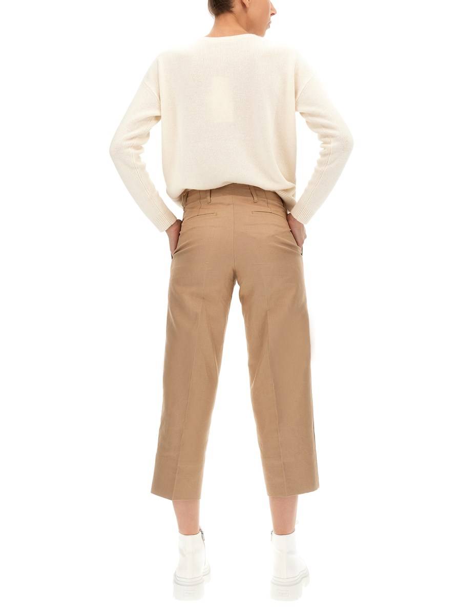 S MAX MARA PANTALONE "VEZZANO" IN LINO E COTONE