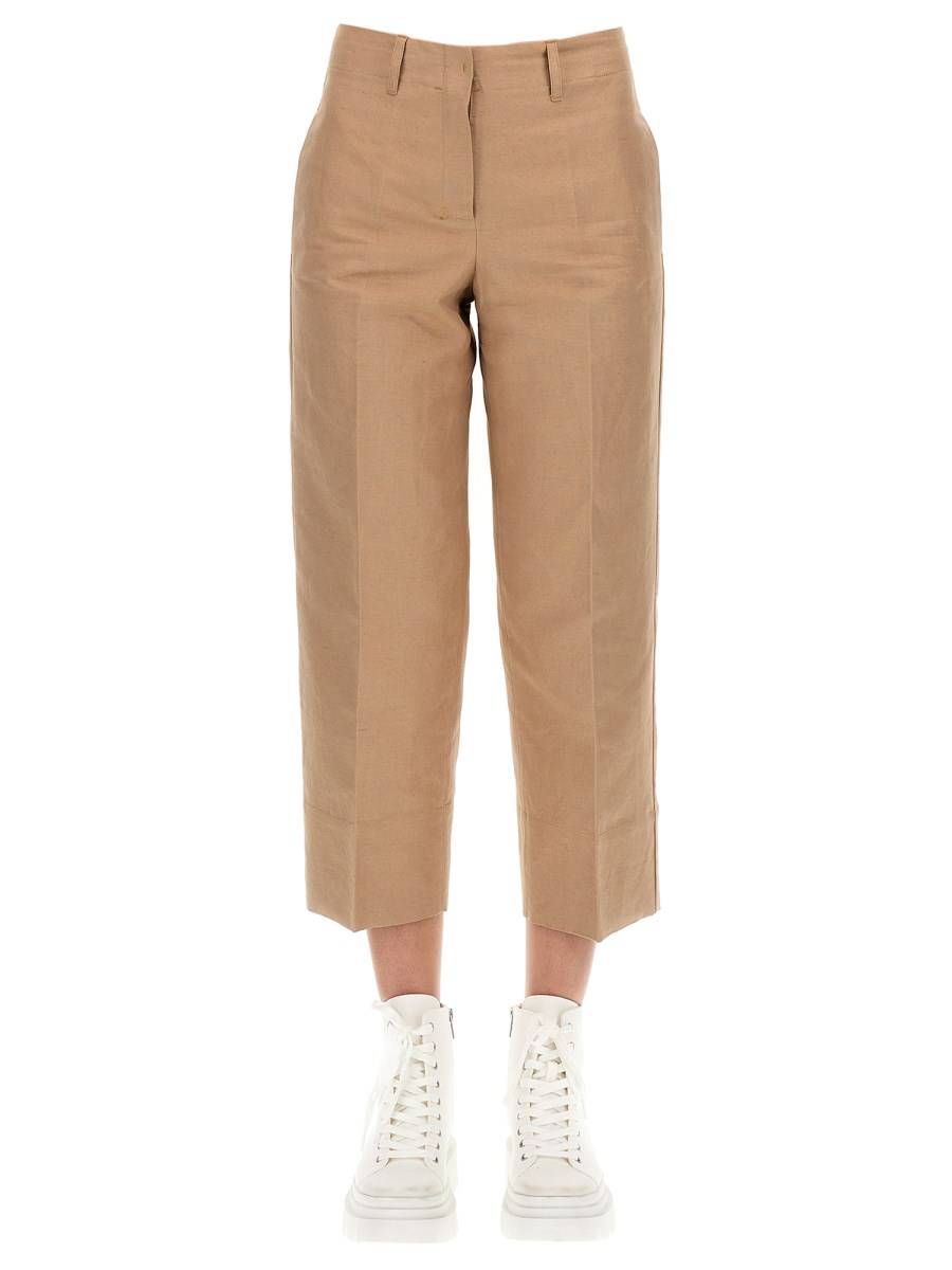 S MAX MARA PANTALONE "VEZZANO" IN LINO E COTONE