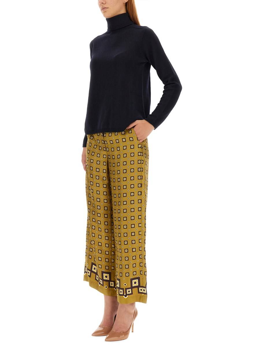 S MAX MARA PANTALONE WIDE LEG IN SETA