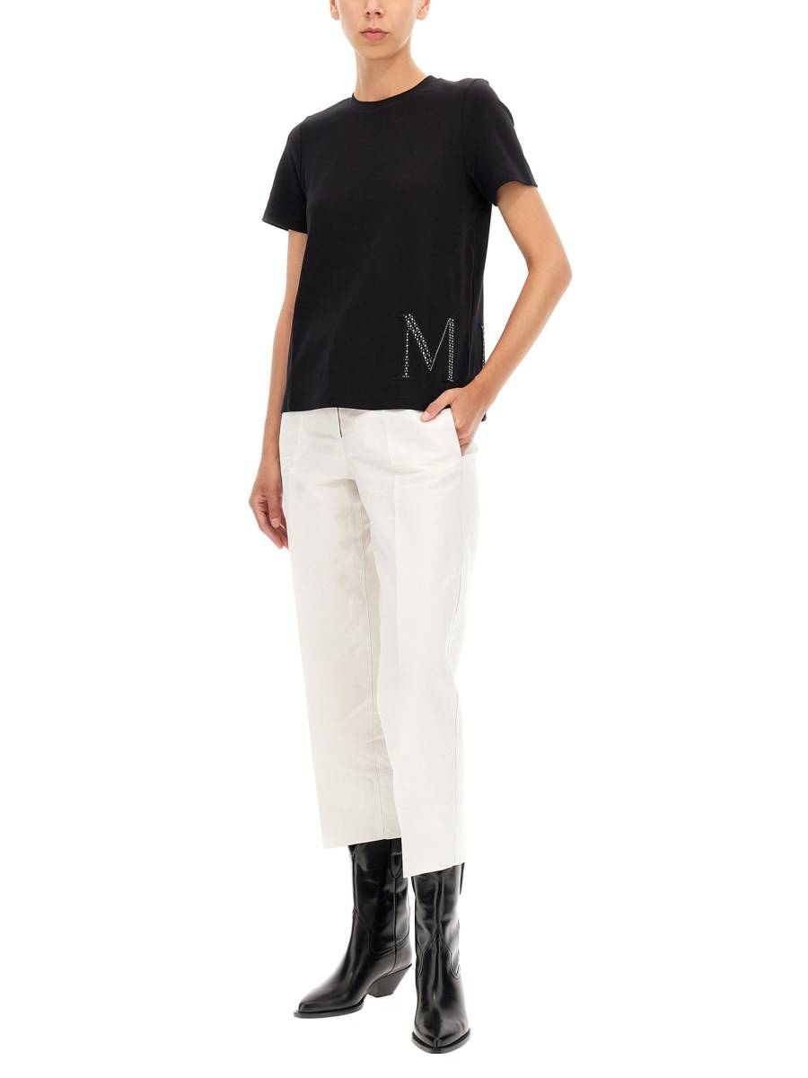 S MAX MARA T-SHIRT "BATTAGE" IN COTONE