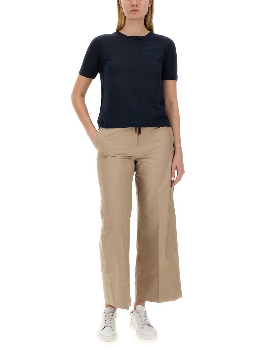 S MAX MARA T-SHIRT "NOVARA" IN LINO