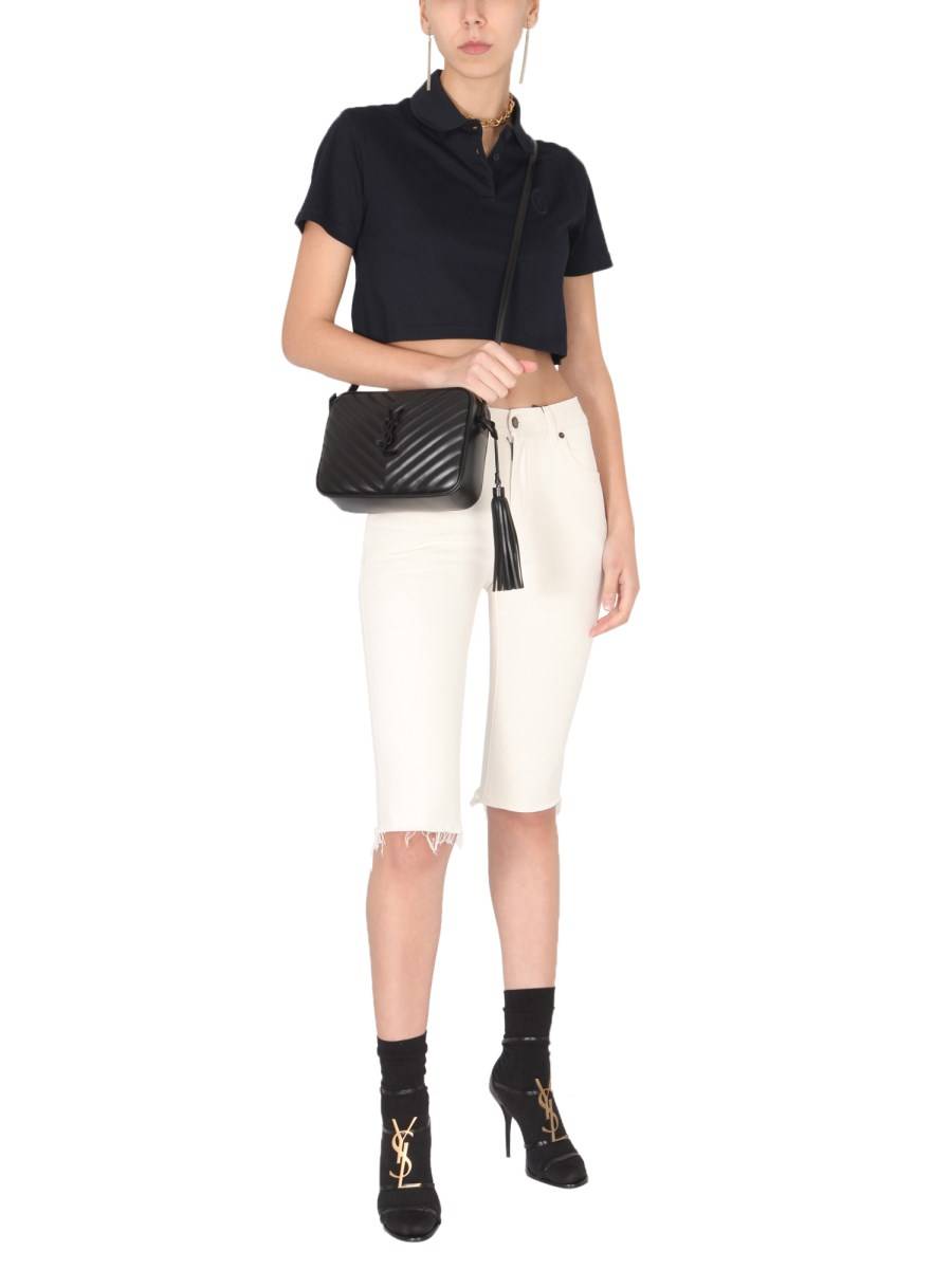 SAINT LAURENT BERMUDA LUNGO IN DENIM DI COTONE