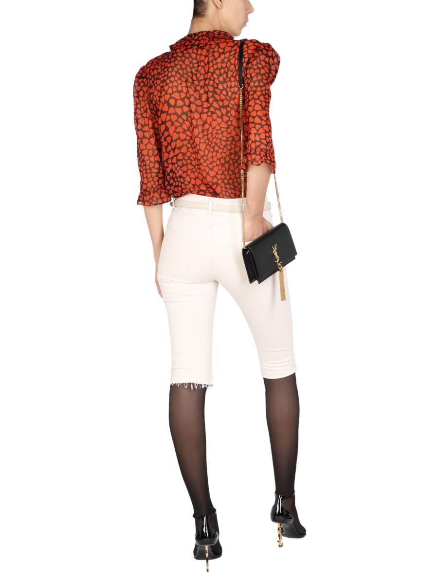 SAINT LAURENT BLUSA CON RUCHE