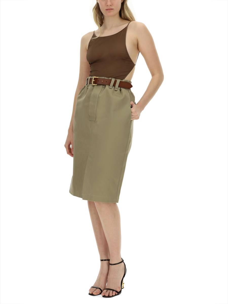 SAINT LAURENT BODY IN GEORGETTE DI SETA STRETCH