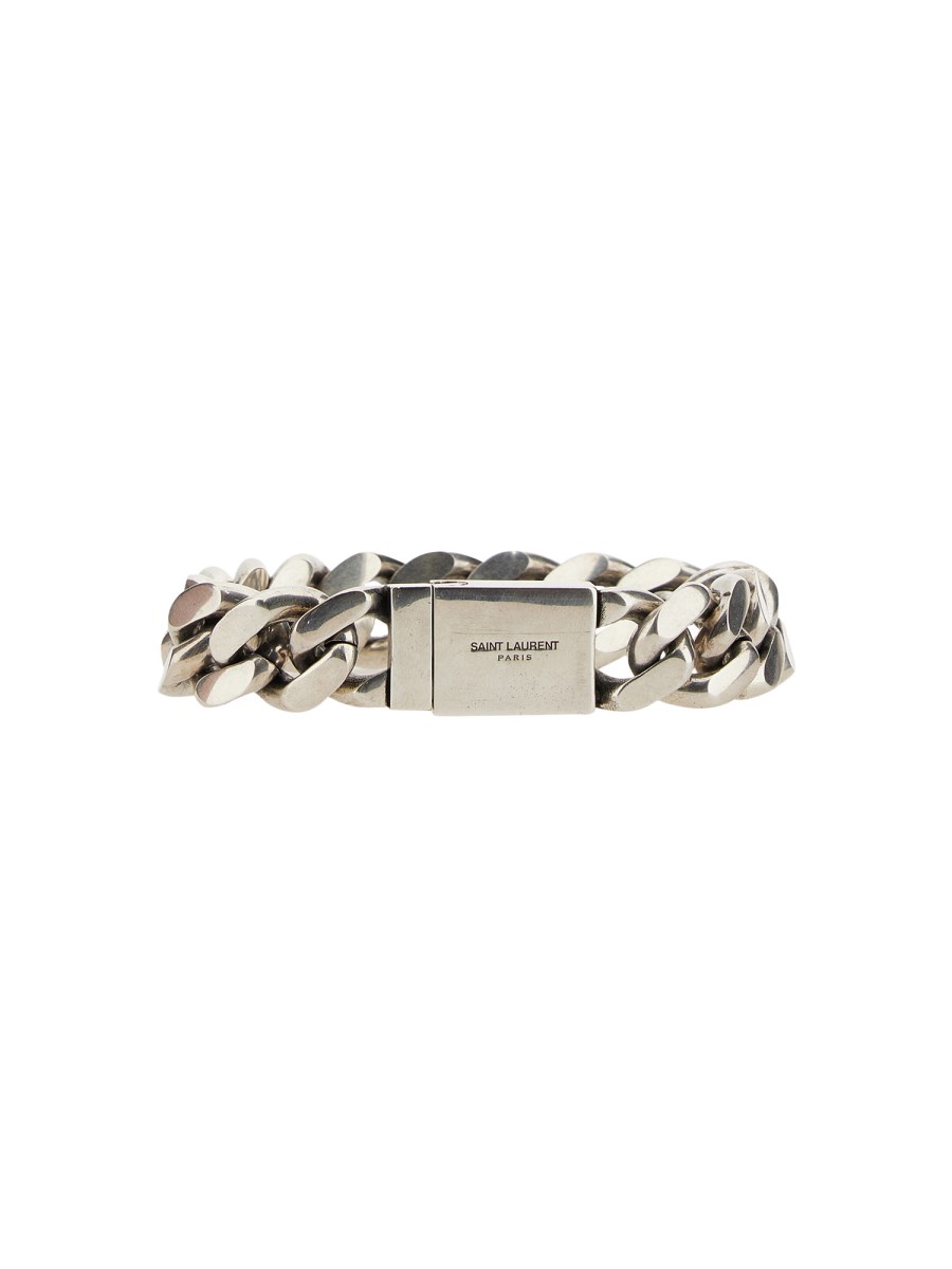 SAINT LAURENT BRACCIALE A CATENA CON LOGO