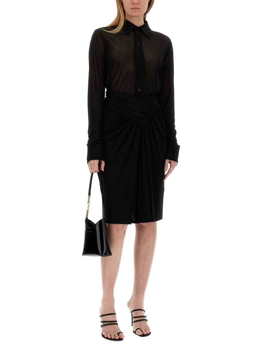 SAINT LAURENT CAMICIA IN JERSEY DI CRÊPE