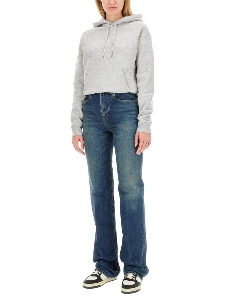 SAINT LAURENT FELPA CON CAPPUCCIO