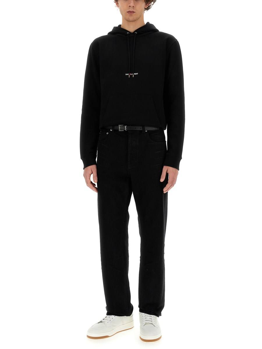 SAINT LAURENT JEANS LARGHI IN DENIM