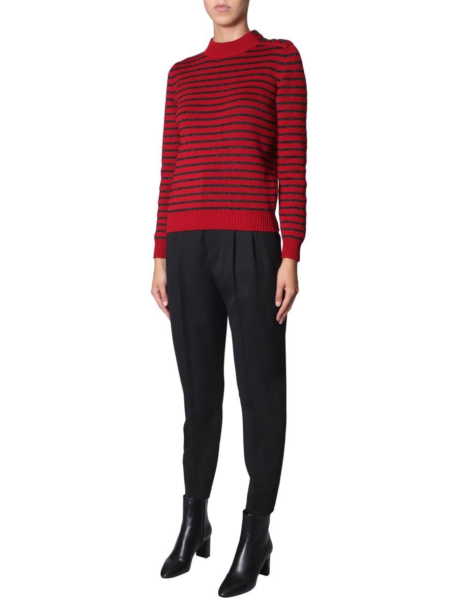 SAINT LAURENT MAGLIA IN COTONE A RIGHE
