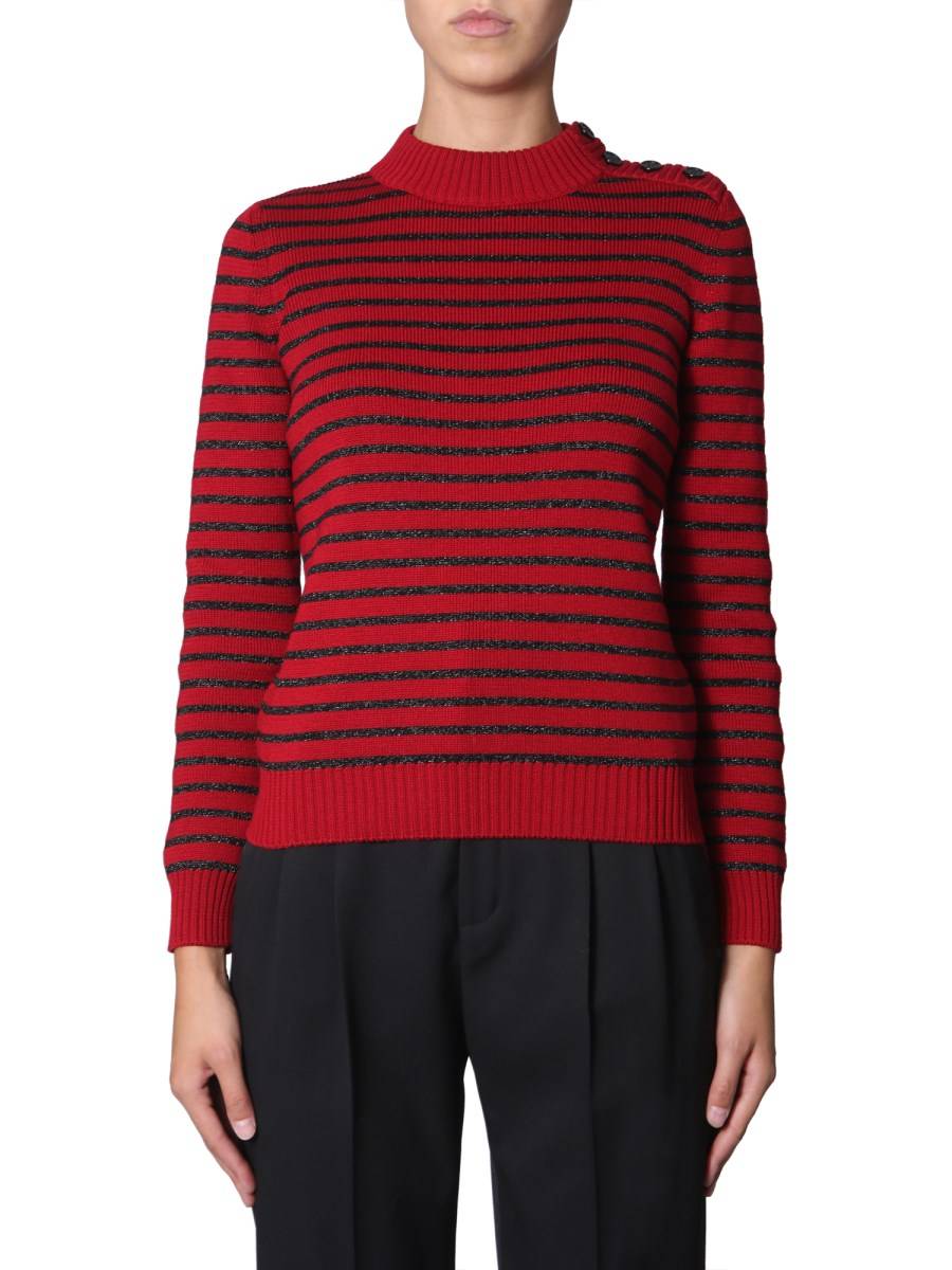 SAINT LAURENT MAGLIA IN COTONE A RIGHE
