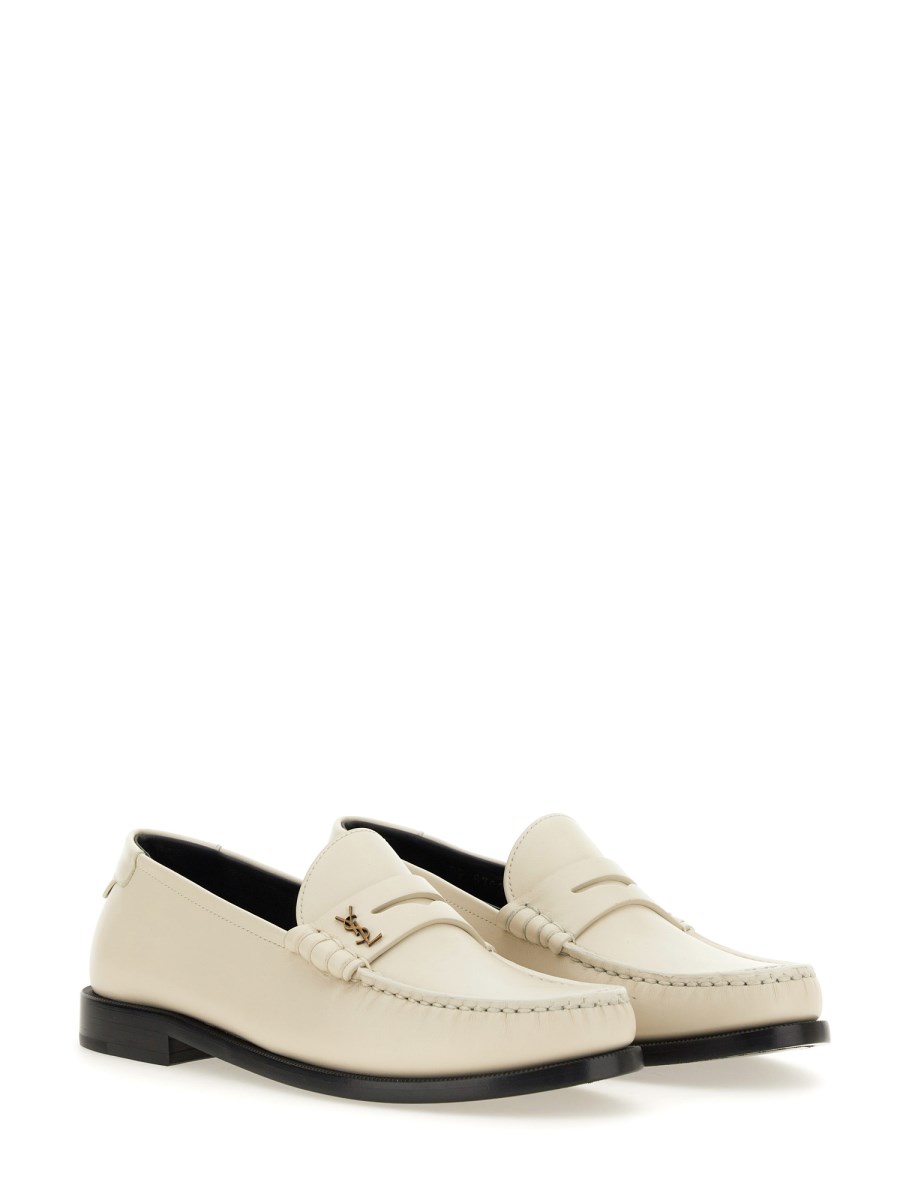 SAINT LAURENT MOCASSINO IN PELLE CON MONOGRAM