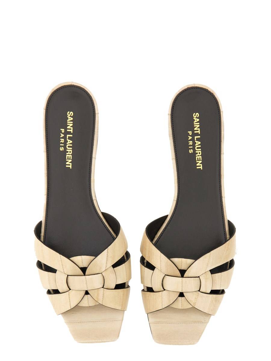 SAINT LAURENT MULE TRIBUTE IN PELLE DI ANGUILLA