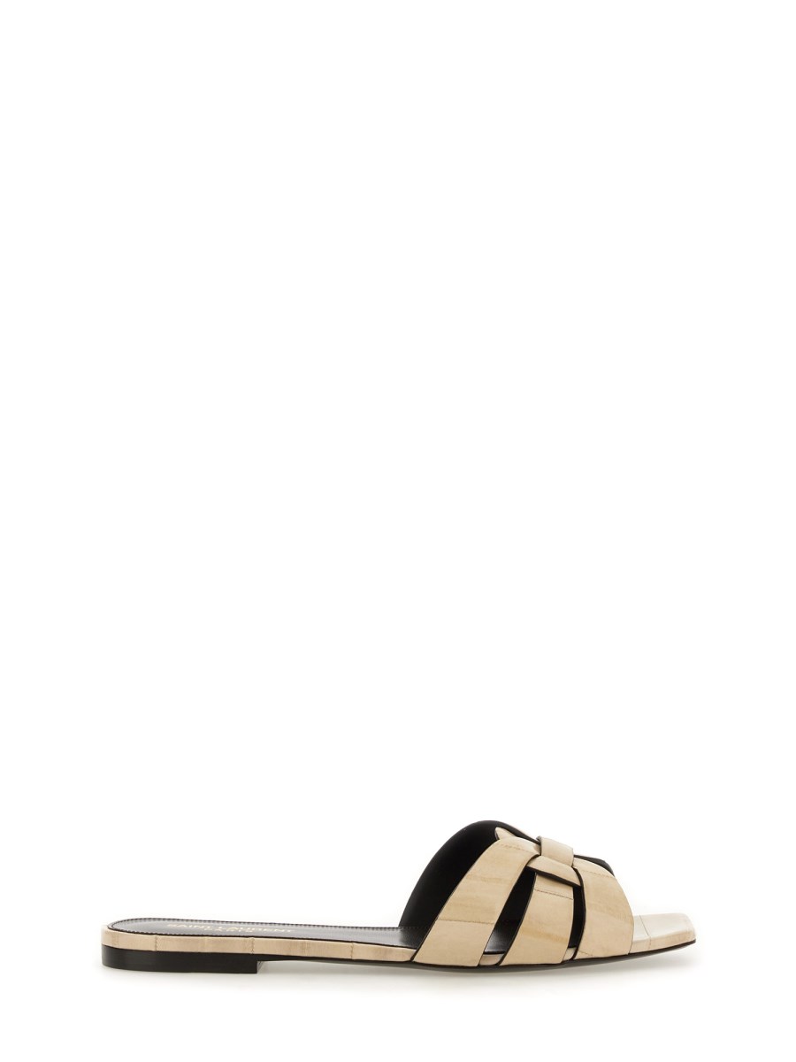 SAINT LAURENT MULE TRIBUTE IN PELLE DI ANGUILLA
