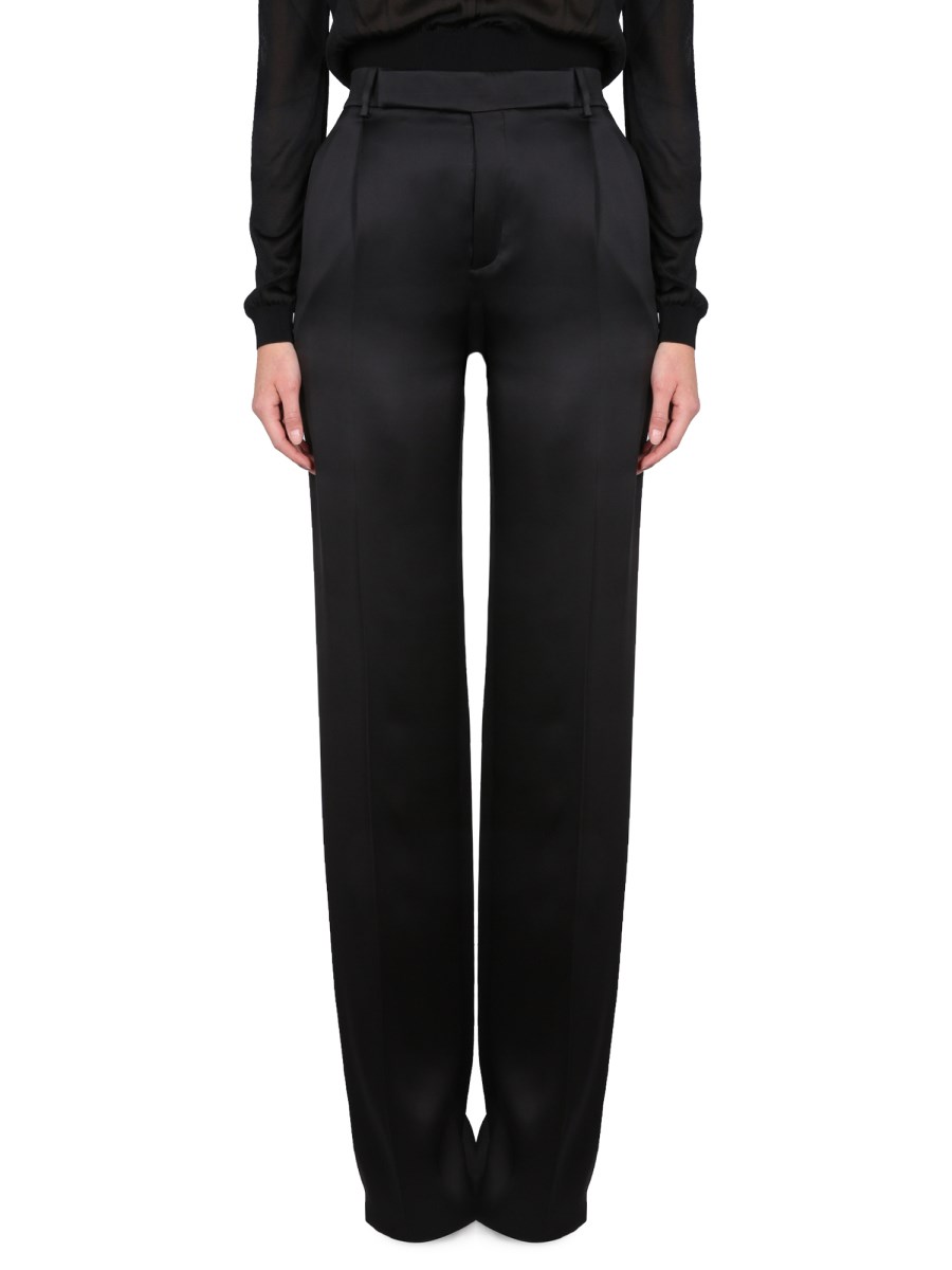 SAINT LAURENT PANTALONE SVASATI IN SATIN