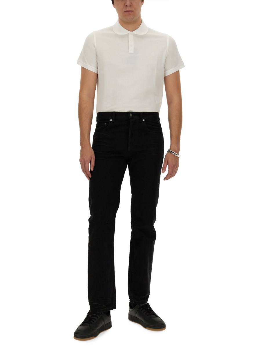SAINT LAURENT POLO MONOGRAM IN PIQUÉ DI COTONE