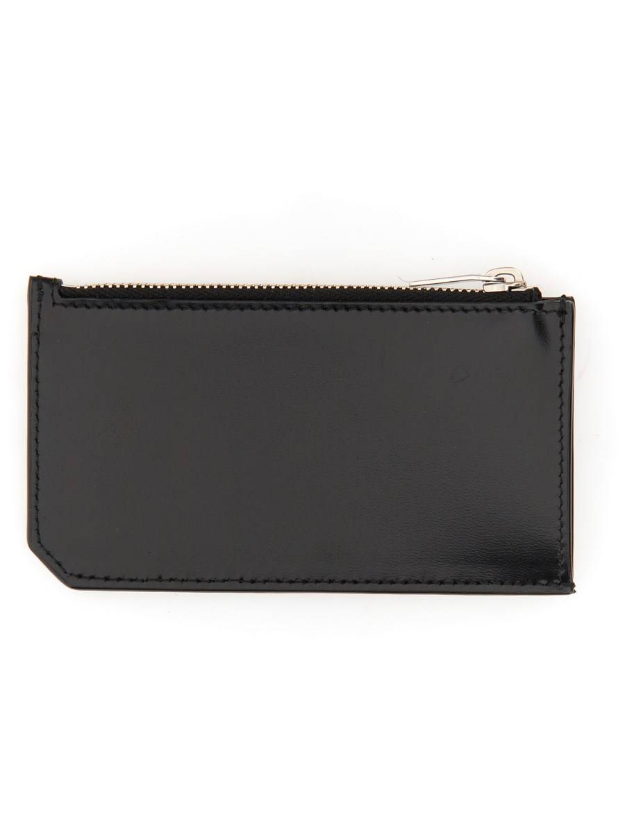 SAINT LAURENT PORTA CARTE IN PELLE CON ZIP