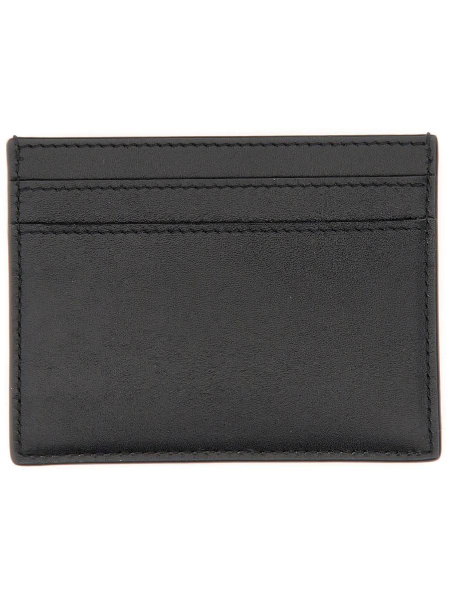 SAINT LAURENT PORTACARTE IN PELLE CON LOGO