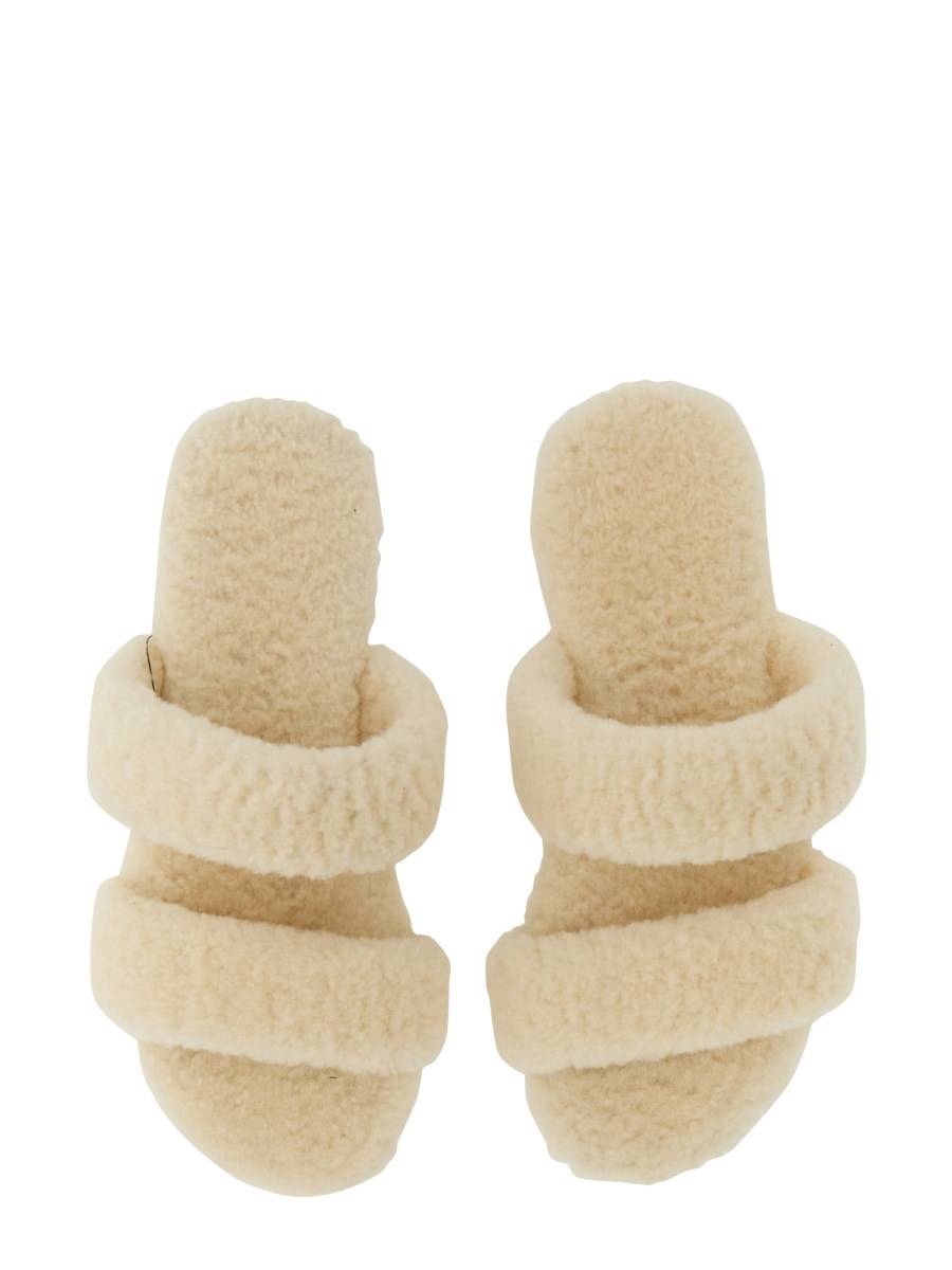 SAINT LAURENT SANDALO IN SHEARLING