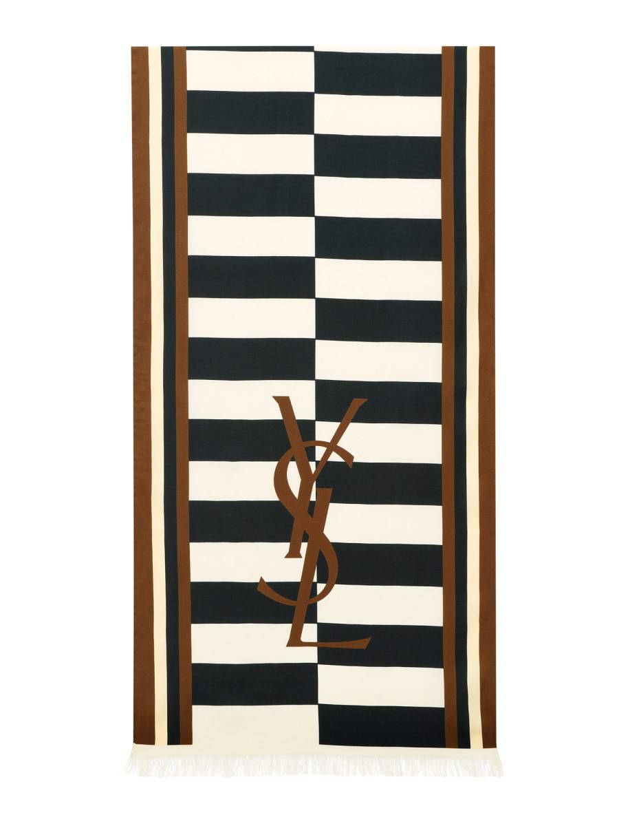 SAINT LAURENT SCIARPA CASSANDRE IN TWILL DI SETA