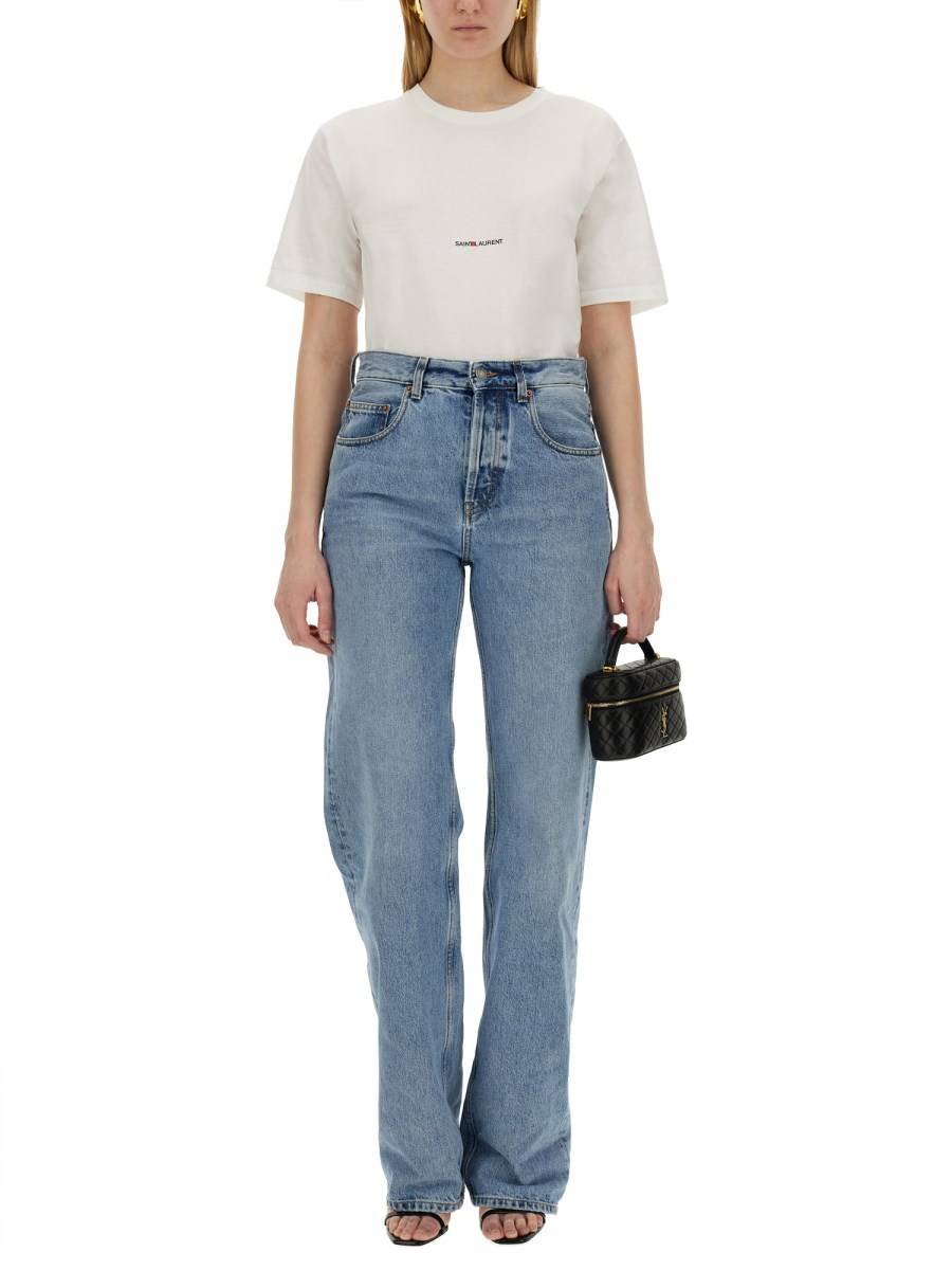 SAINT LAURENT T-SHIRT BOYFRIEND CON LOGO