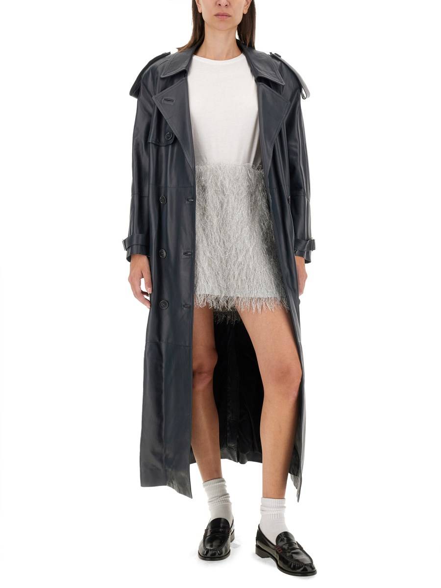 SALVATORE SANTORO TRENCH IN PELLE