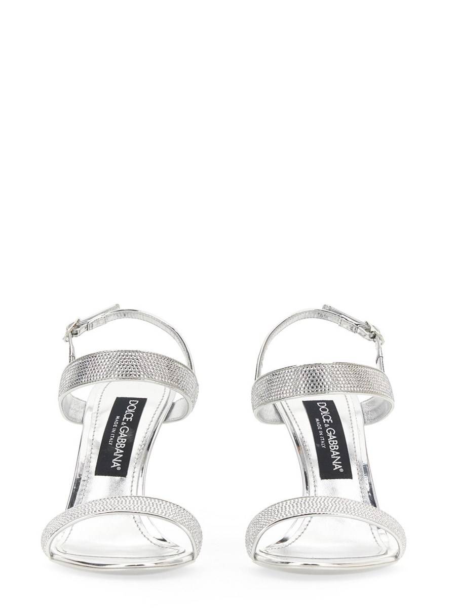 DOLCE & GABBANA SANDALO KIM DOLCE&GABBANA IN RASO E TERMOSTRASS