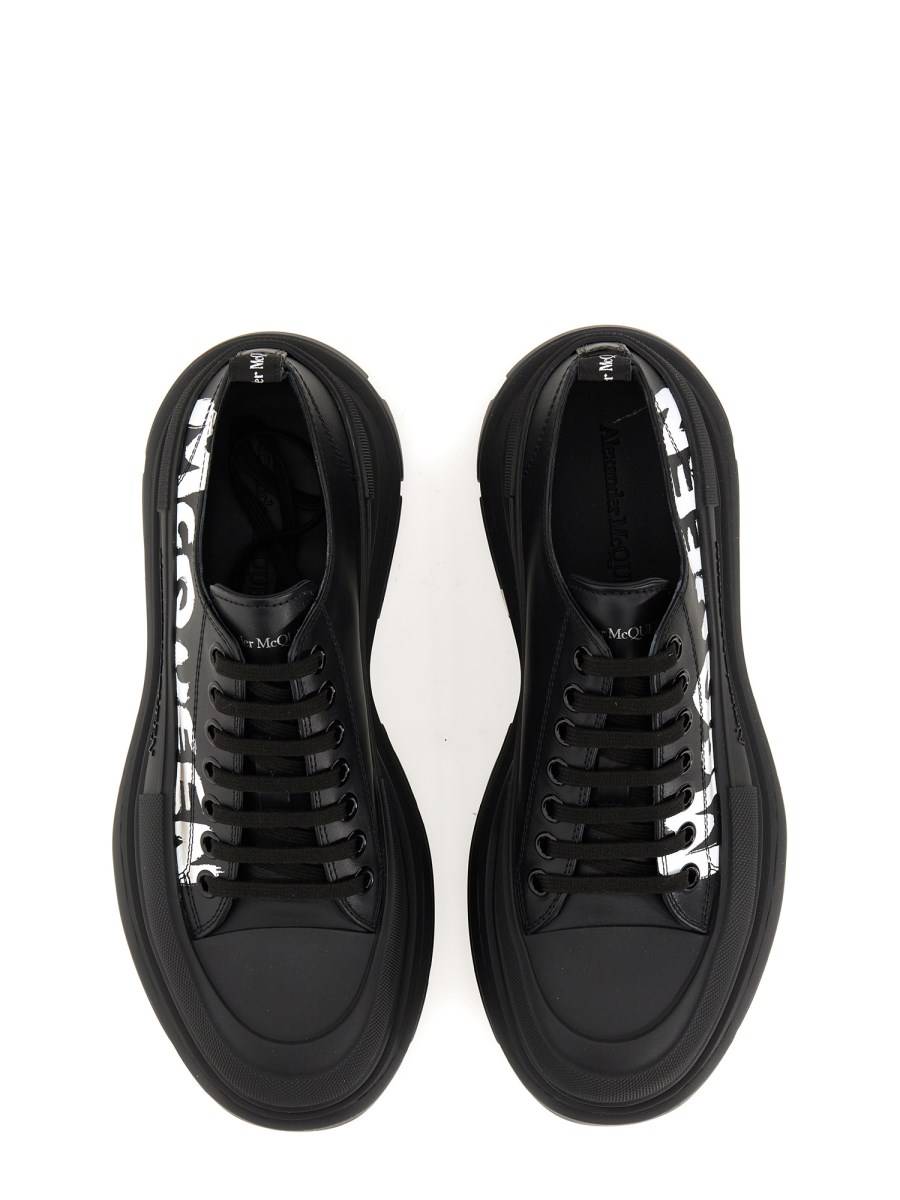 ALEXANDER McQUEEN SCARPA STRINGATA TREAD SLICK IN PELLE