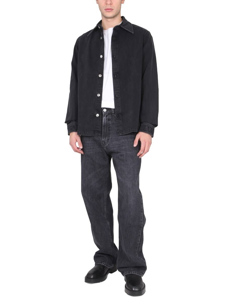 SÉFR CAMICIA REGULAR FIT "PALAK" IN DENIM DI COTONE