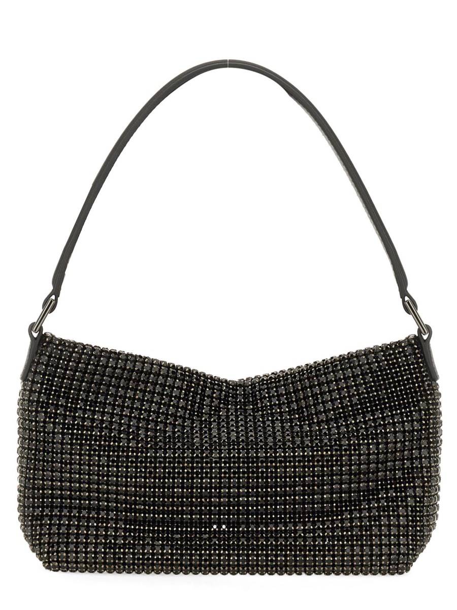 SELF-PORTRAIT BORSA HOBO SMALL DIAMANTE CON STRASS
