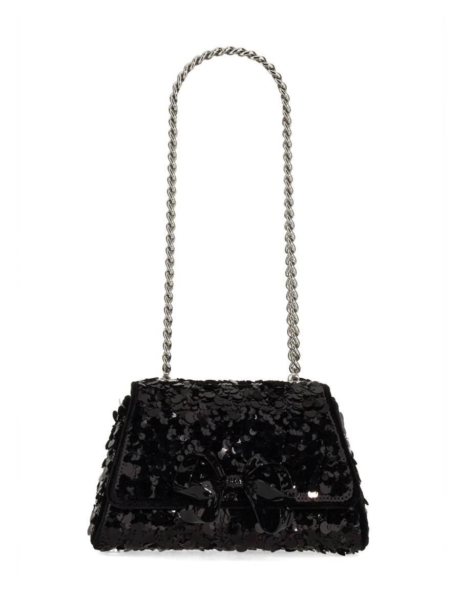 SELF-PORTRAIT BORSA MINI CON FIOCCO E STRASS