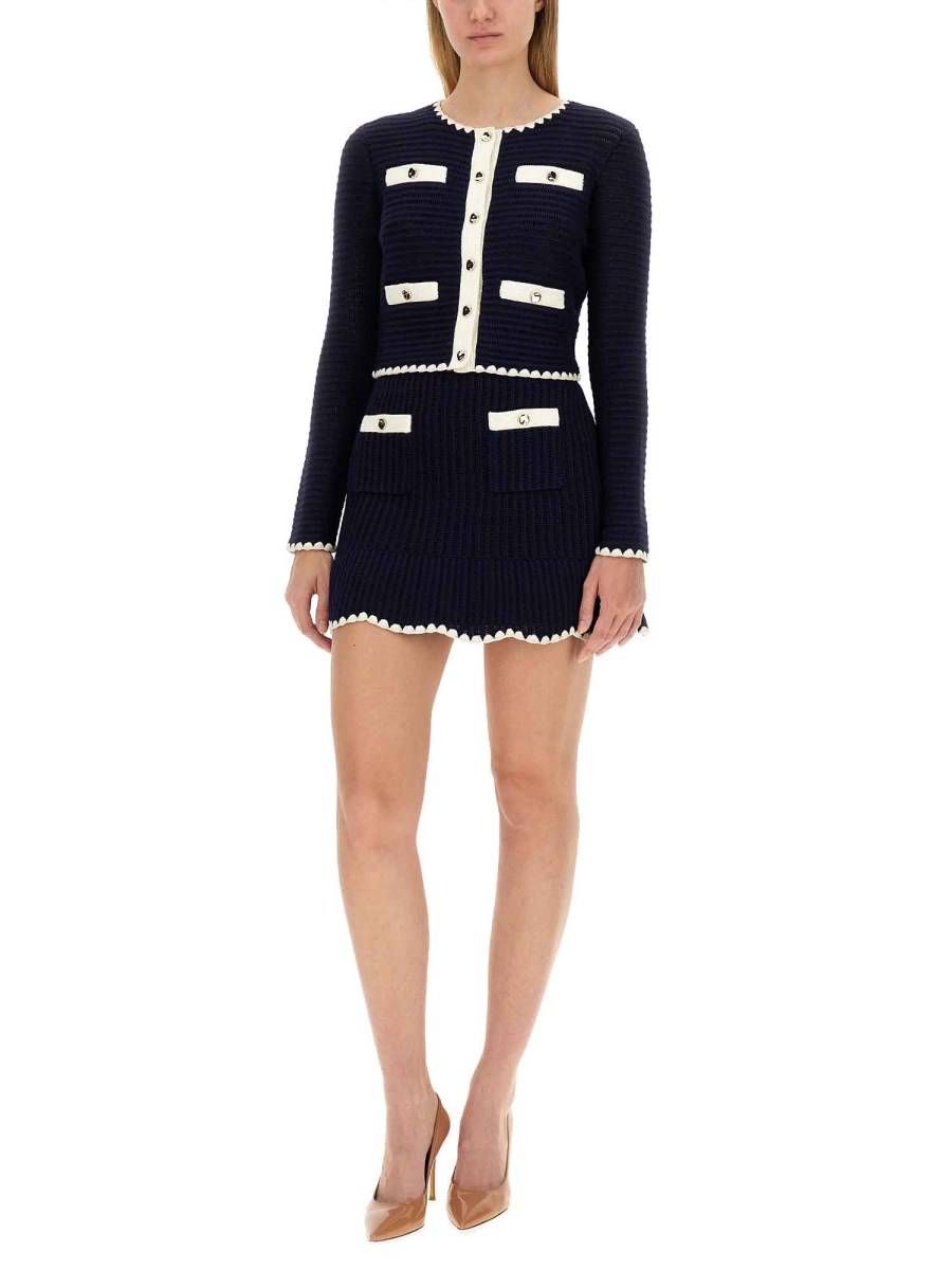 SELF-PORTRAIT CARDIGAN IN CROCHET