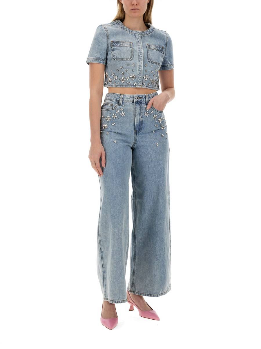 SELF-PORTRAIT JEANS WIDE LEG