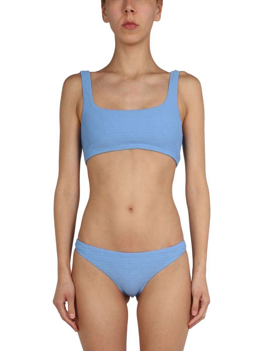 ALEXANDERWANG.T SLIP BIKINI IN NYLON CON LOGO ALL OVER
