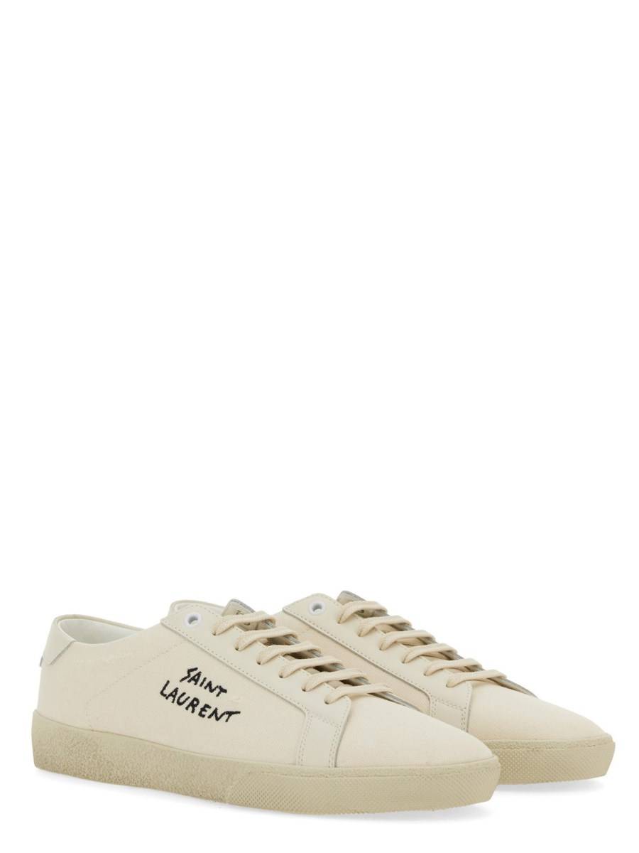 SAINT LAURENT SNEAKER COURT CLASSIC SL/06 IN PELLE E TESSUTO WORN-LOOK