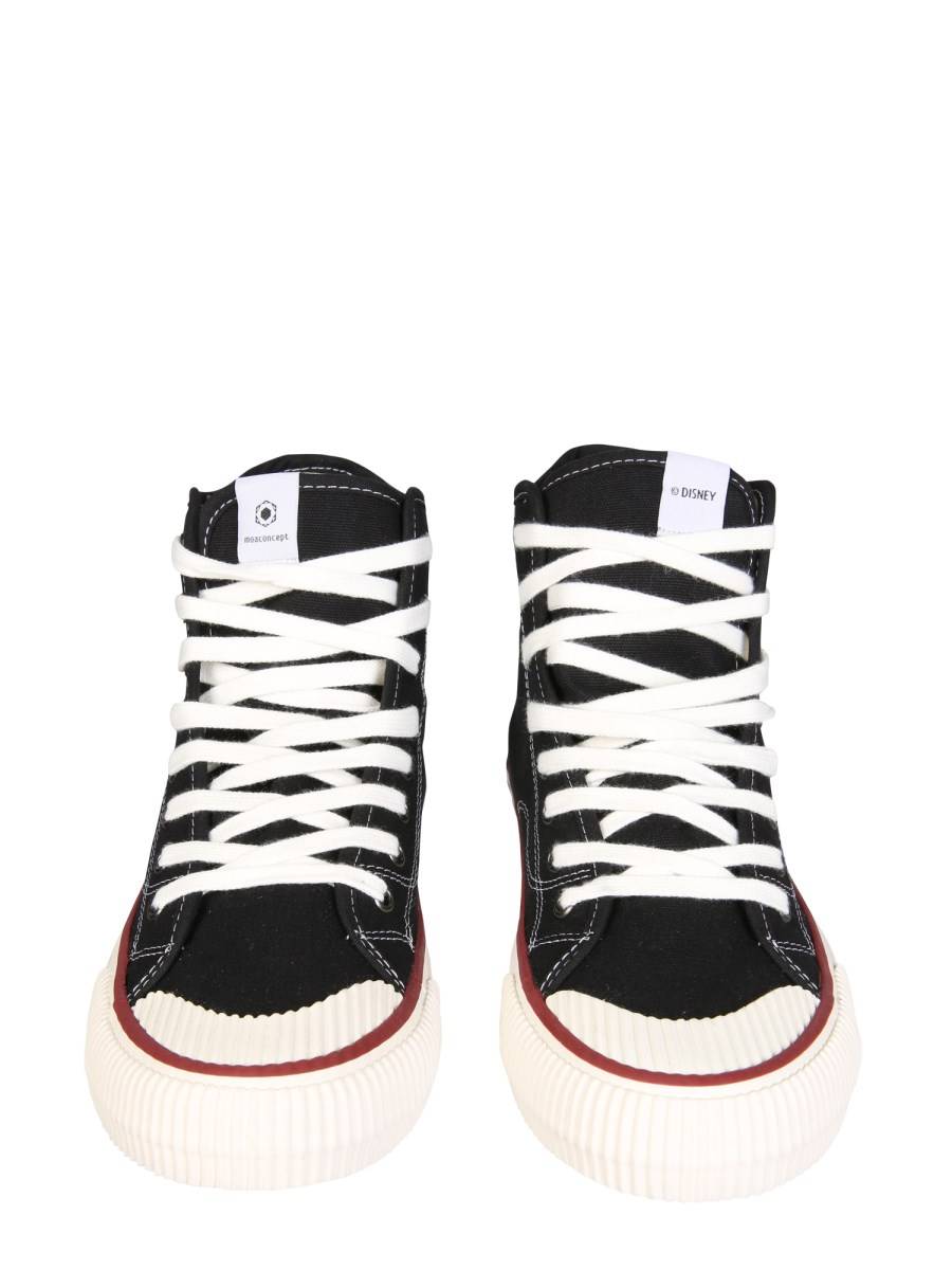 MOACONCEPT SNEAKER HIGH-TOP MASTER COLLECTOR CON STAMPA TOPOLINO IN CANVAS