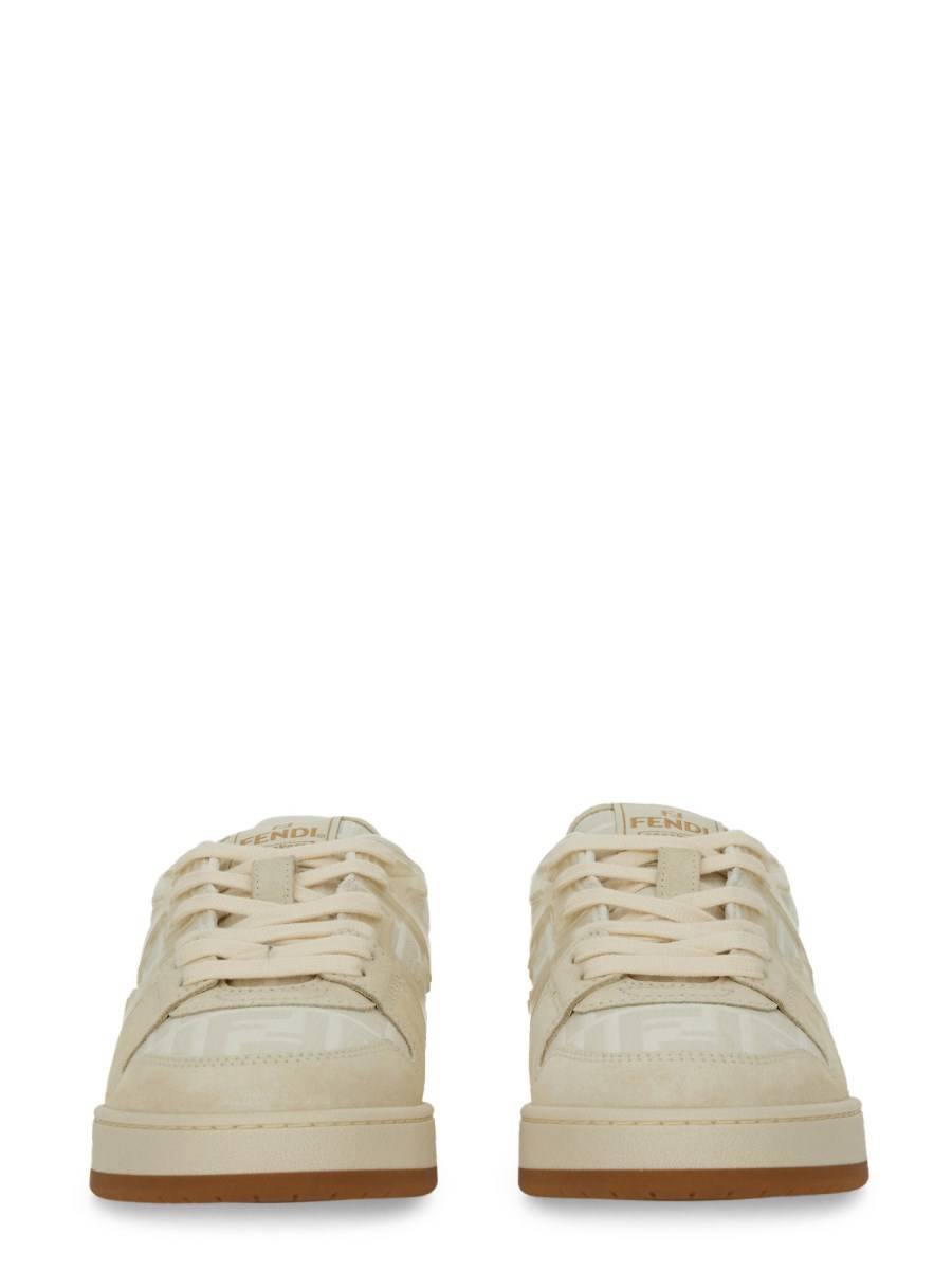 FENDI SNEAKER LOW TOP FENDI MATCH IN SUEDE E CANVAS