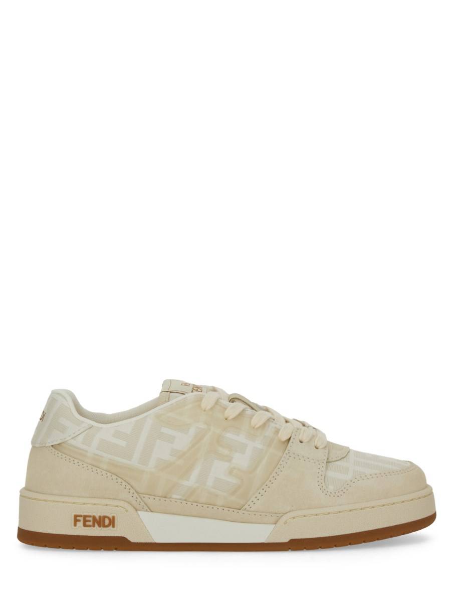 FENDI SNEAKER LOW TOP FENDI MATCH IN SUEDE E CANVAS