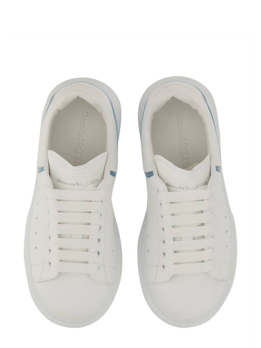 ALEXANDER McQUEEN SNEAKER OVERSIZE IN PELLE CON PROFILO A CONTRASTO IN NAPPA
