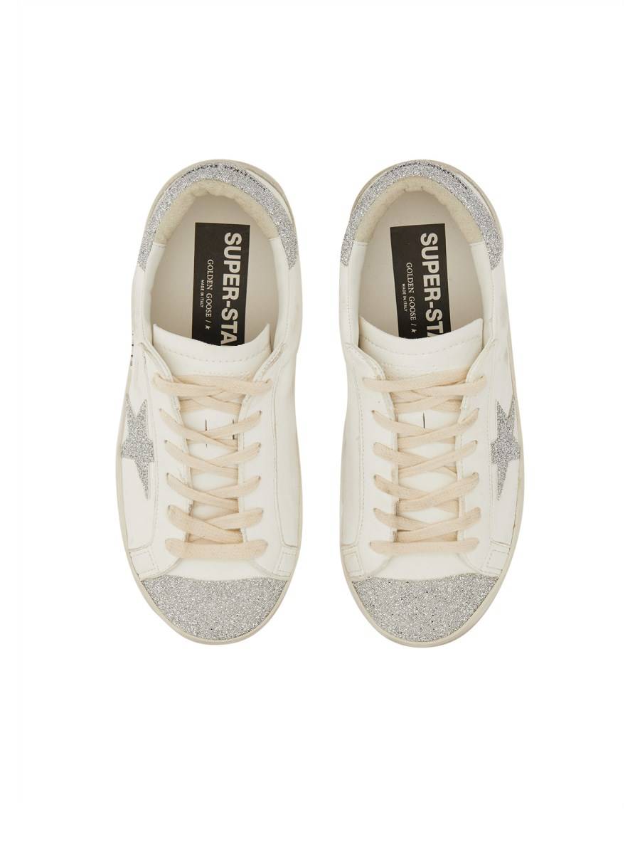 GOLDEN GOOSE SNEAKER SUPER STAR IN NAPPA CON DETTAGLI IN CRISTALLO