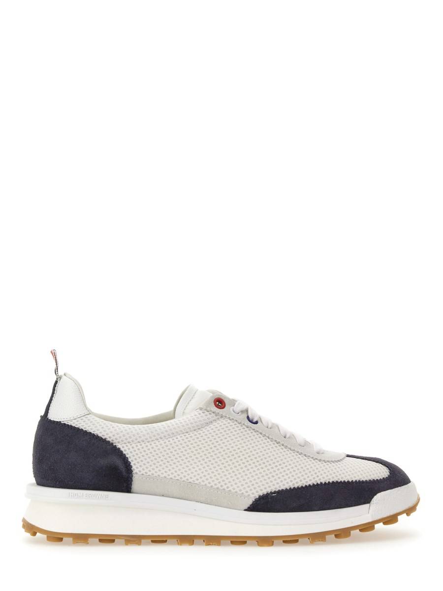 THOM BROWNE SNEAKER TECH RUNNER CON INSERTI IN SUEDE