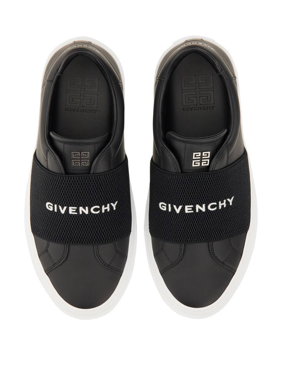 GIVENCHY SNEAKERS DI PELLE CON FASCIA ELASTICA LOGATA