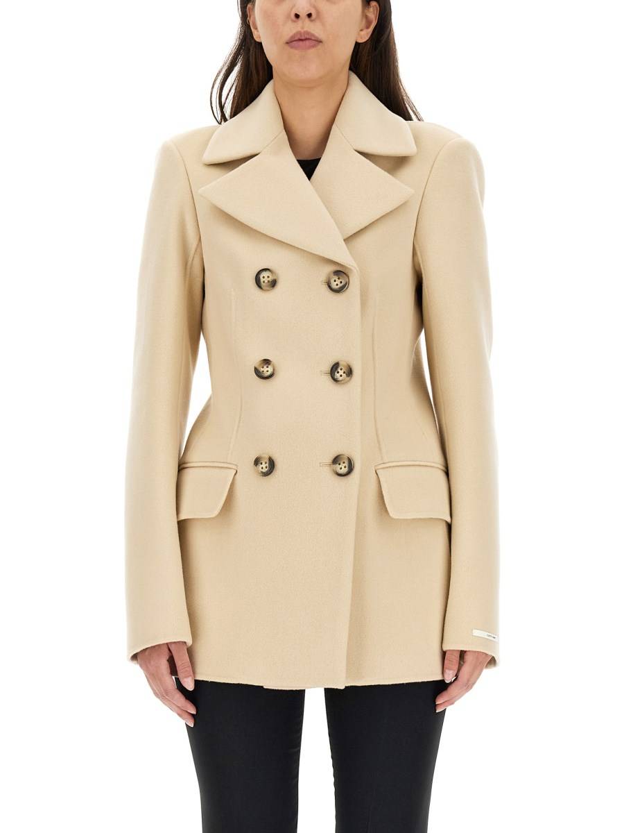 SPORTMAX CAPPOTTO DOPPIOPETTO IN LANA