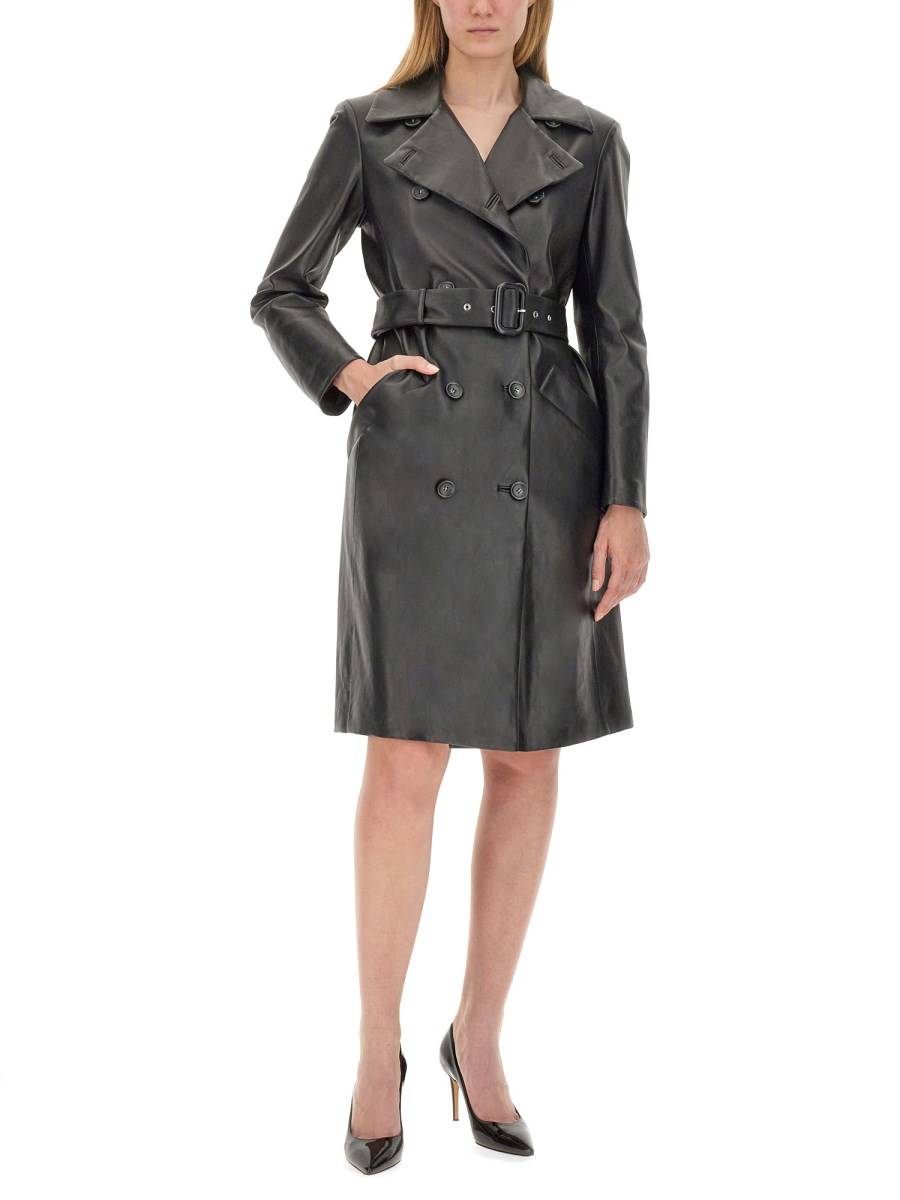 SPORTMAX GIACCA GIOSTRA IN PELLE