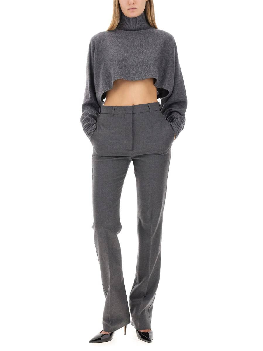 SPORTMAX PANTALONE SLIM FIT IN LANA
