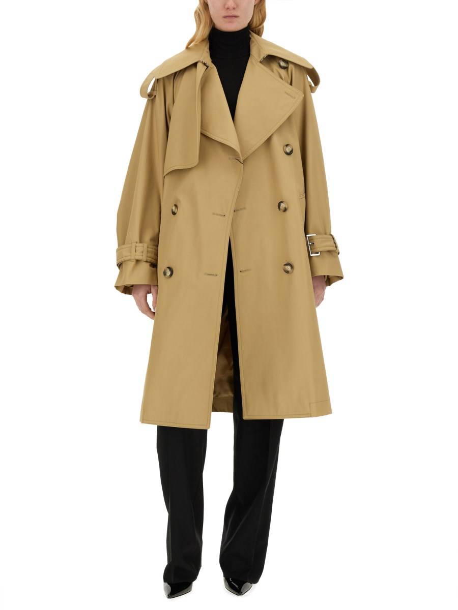 SPORTMAX TRENCH OVERSIZE IN COTONE ANTI GOCCIA