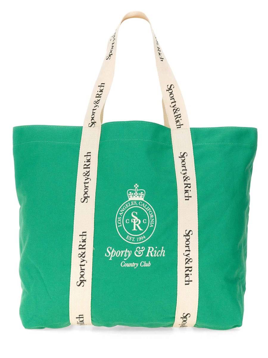 SPORTY&RICH BORSA TOTE "CROWN LOGO CLUB"