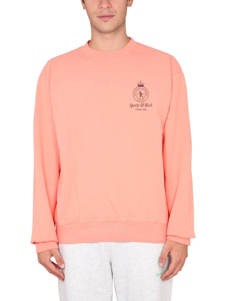 SPORTY&RICH FELPA CROWN IN COTONE