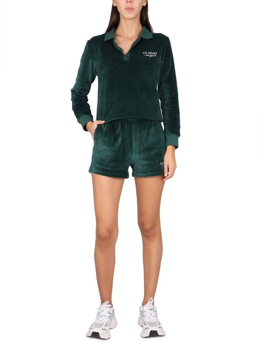 SPORTY&RICH POLO IN COTONE CON RICAMO LOGO