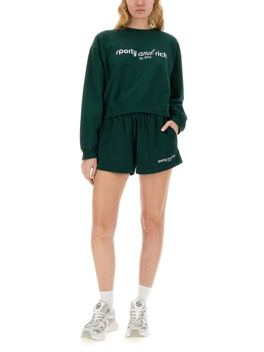 SPORTY&RICH SHORTS CON LOGO