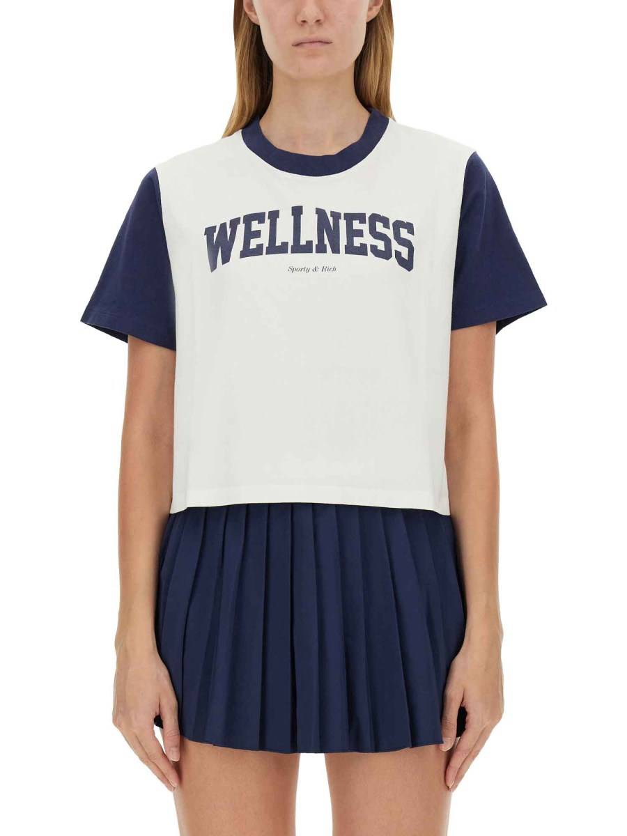 SPORTY&RICH T-SHIRT CROPPED